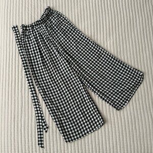 Gingham Cropped Pants